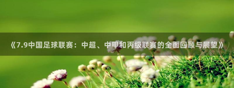 《7.9中国足球联赛：中超、中甲和丙